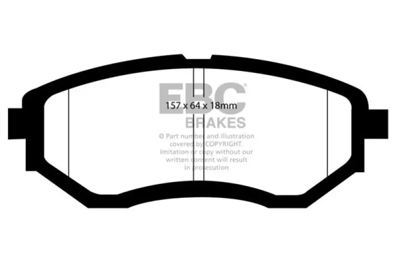 Ebc 13+ Subaru Forester 2.0 Turbo Greenstuff Front Brake Pads 1