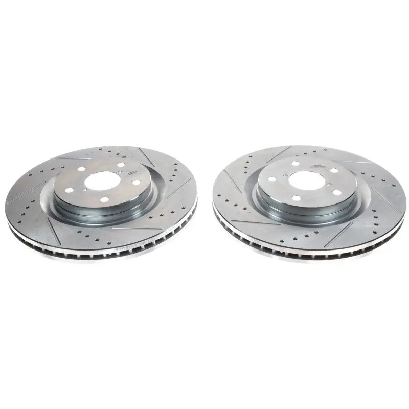 Power Stop 19-21 Subaru Forester Front Evolution Drilled & Slotted Rotors - Pair 1