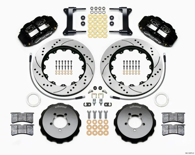 Wilwood Narrow Superlite 6R Front Hat Kit 14.00In Drilled 1999-2012 Subaru Wrx W/Lines 1