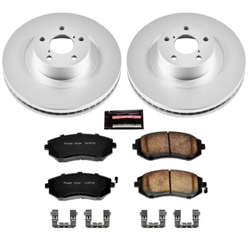 Power Stop 04-06 Subaru Baja Front Z17 Evolution Geomet Coated Brake Kit 1