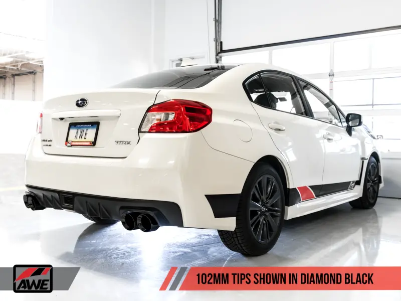Awe Tuning 2015+ Subaru Wrx Va Sedan Touring Edition Exhaust - Diamond Black Tips (102Mm) 1