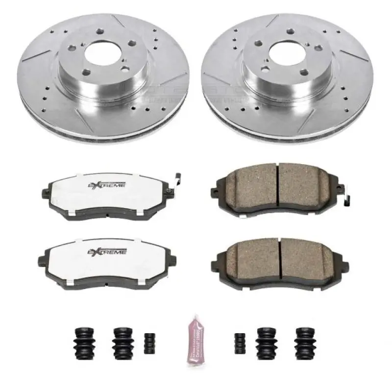 Power Stop 05-06 Saab 9-2X Front Z26 Street Warrior Brake Kit 1