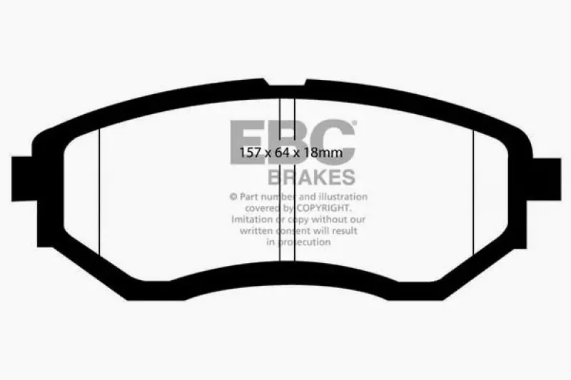 Ebc 05-17 Subaru Legacy Ultimax2 Replacement Front Brake Pads 2