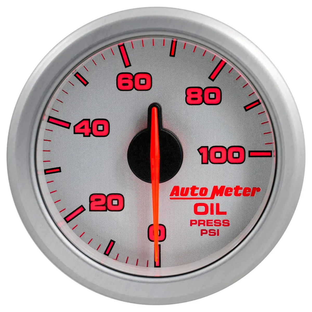 2-1/16 In. Oil Press 0-100 Psi Airdrive Silver 1