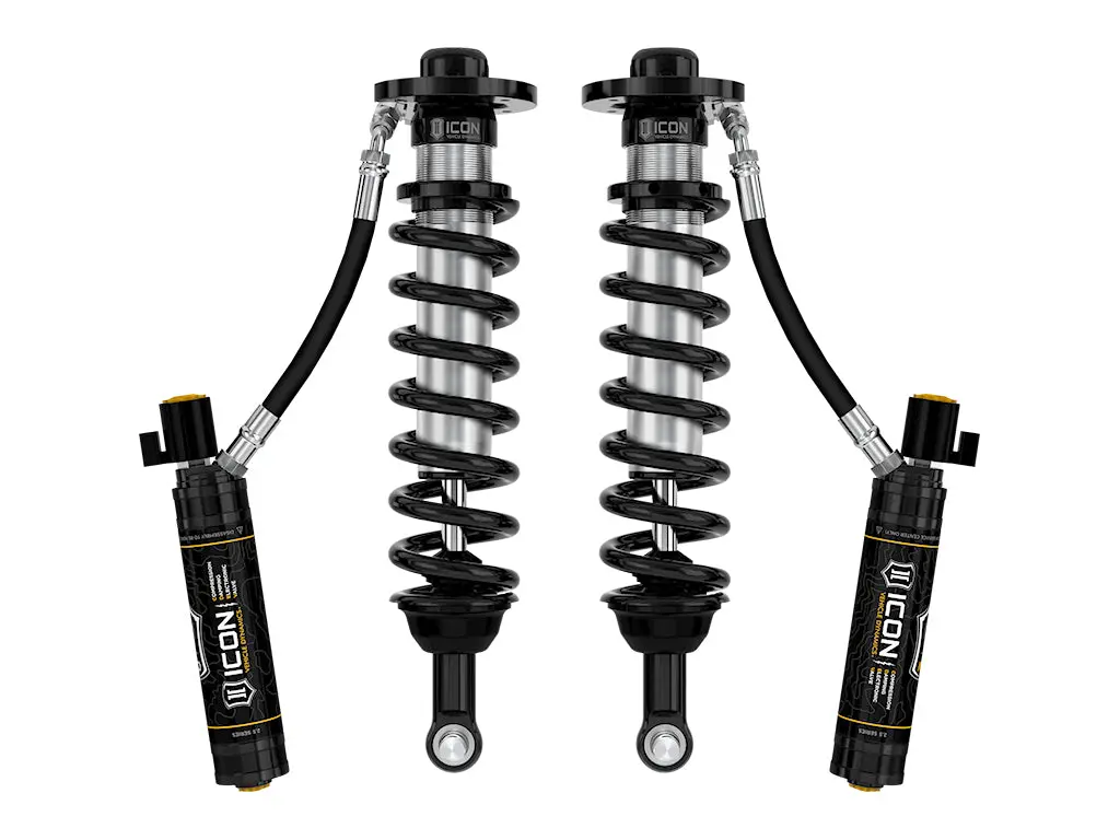 Icon 2022-2023 Ford F-150 Lightning Lowered 0-2" 2.5 Vs Remote Reservoir Cdev Coilover Kit Front 1