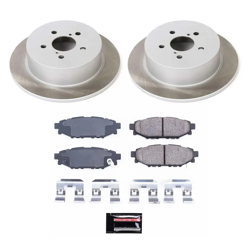 Power Stop 05-09 Subaru Outback Rear Semi-Coated Rotor Kit 1