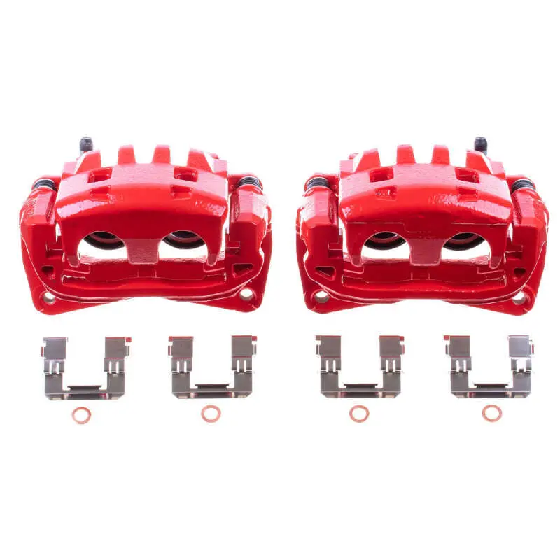 Power Stop 05-06 Saab 9-2X Front Red Calipers W/Brackets - Pair 1