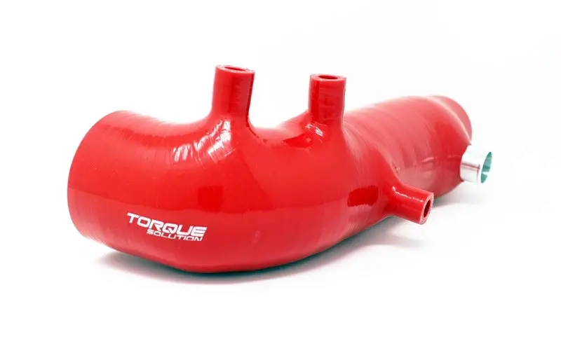 Torque Solution Turbo Inlet Hose Black: 02-07 Subaru Wrx/04-18 Sti/05-09 Legacy Gt/04-13 Ftx - Red 1