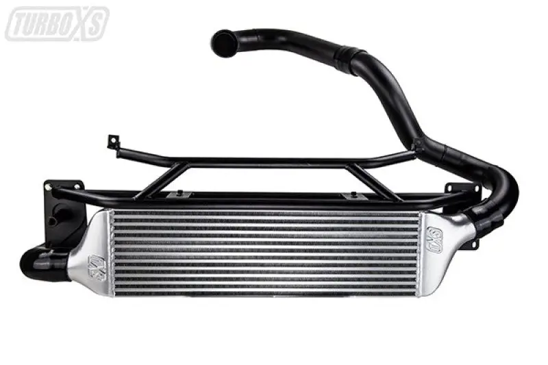 Turbo Xs Fmic For 15-16 Subaru Wrx - Wrinkle Black Pipes 1