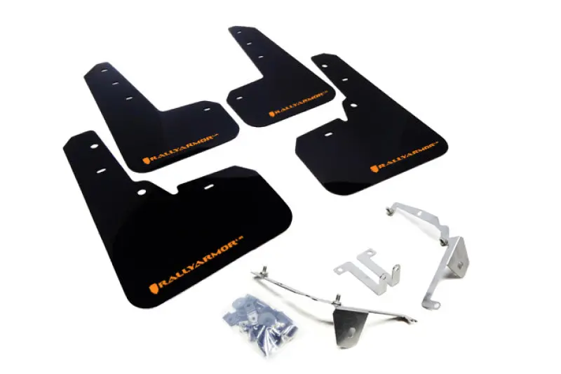 Rally Armor 13-17 Subaru Crosstrek Xv Black Mud Flap W/Orange Logo 1