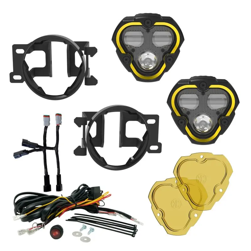 Kc Hilites Flex Era 3 Dual Mode Sae Fog Lights - 2-Light Master Kit For Toyota Tacoma/4Runner/Tundra 1