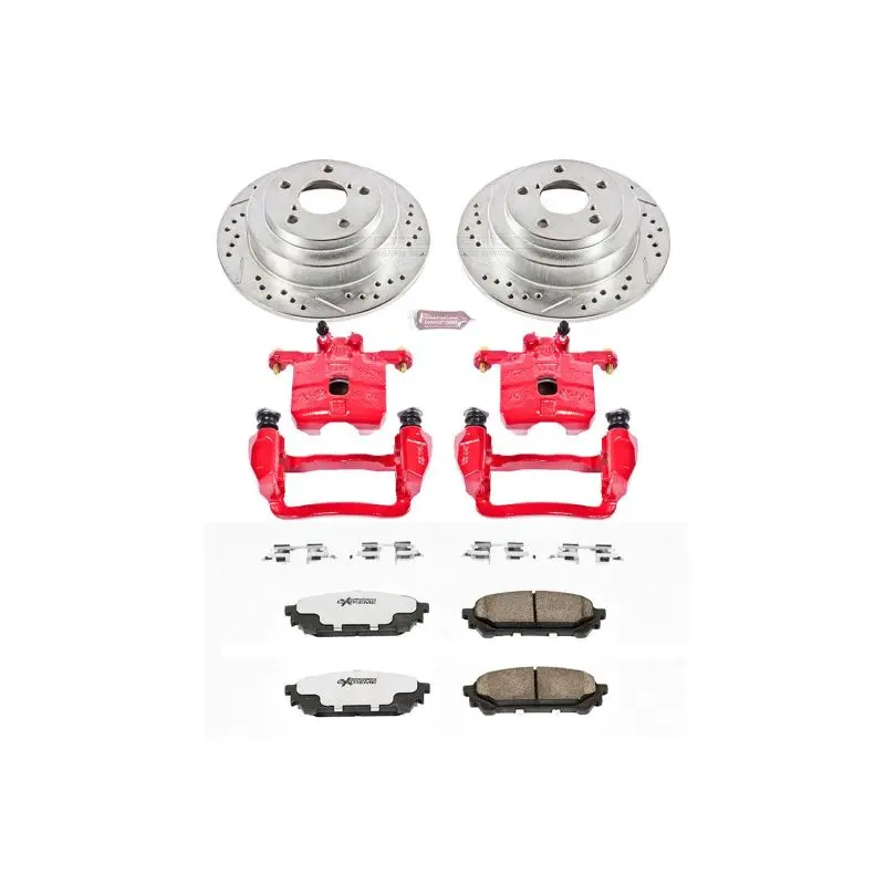 Power Stop 05-06 Saab 9-2X Rear Z26 Street Warrior Brake Kit W/Calipers 1