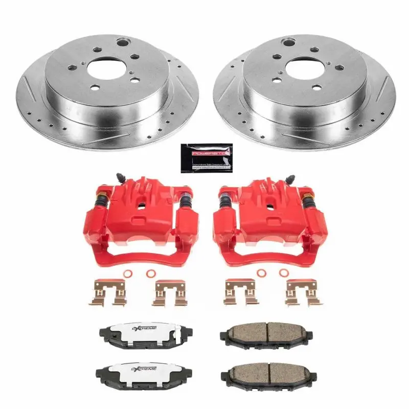 Power Stop 16-19 Subaru Crosstrek Rear Z26 Street Warrior Brake Kit W/Calipers 1