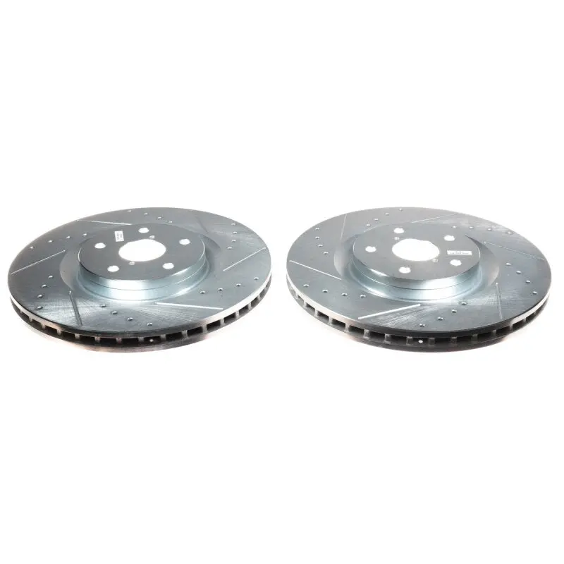 Power Stop 19-21 Subaru Ascent Front Evolution Drilled & Slotted Rotors - Pair 1