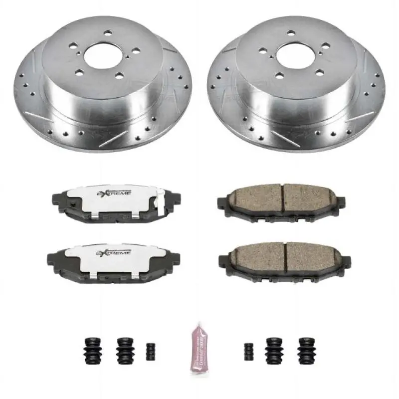 Power Stop 05-09 Subaru Legacy Rear Z26 Street Warrior Brake Kit 1