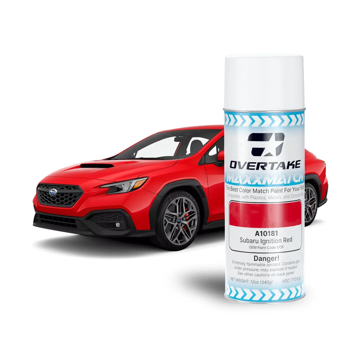 Overtake Maxxmatch Paint - Subaru Ignition Red Dck 12Oz. Can 1