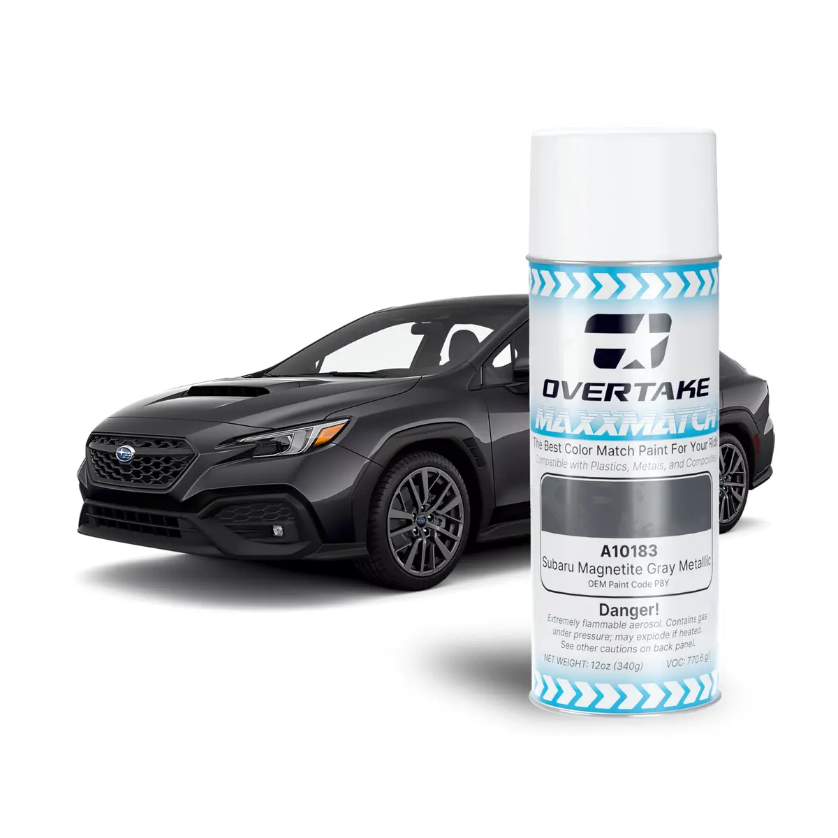 Overtake Maxxmatch Paint - Subaru Magnetite Grey Metallic P8y 12Oz. Can 1