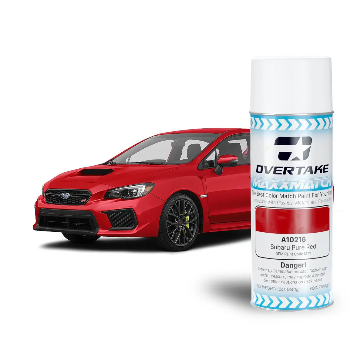 Overtake Maxxmatch Paint - Subaru Pure Red M7y 12Oz. Can 1