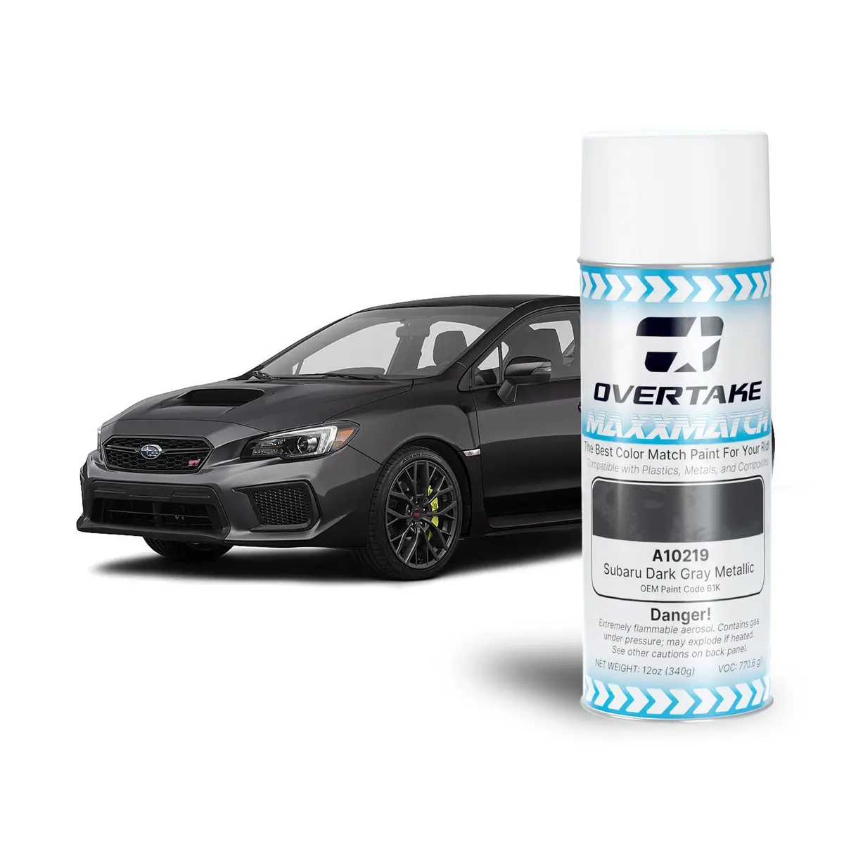 Overtake Maxxmatch Paint - Subaru Dark Grey Metallic 61K 12Oz. Can 1