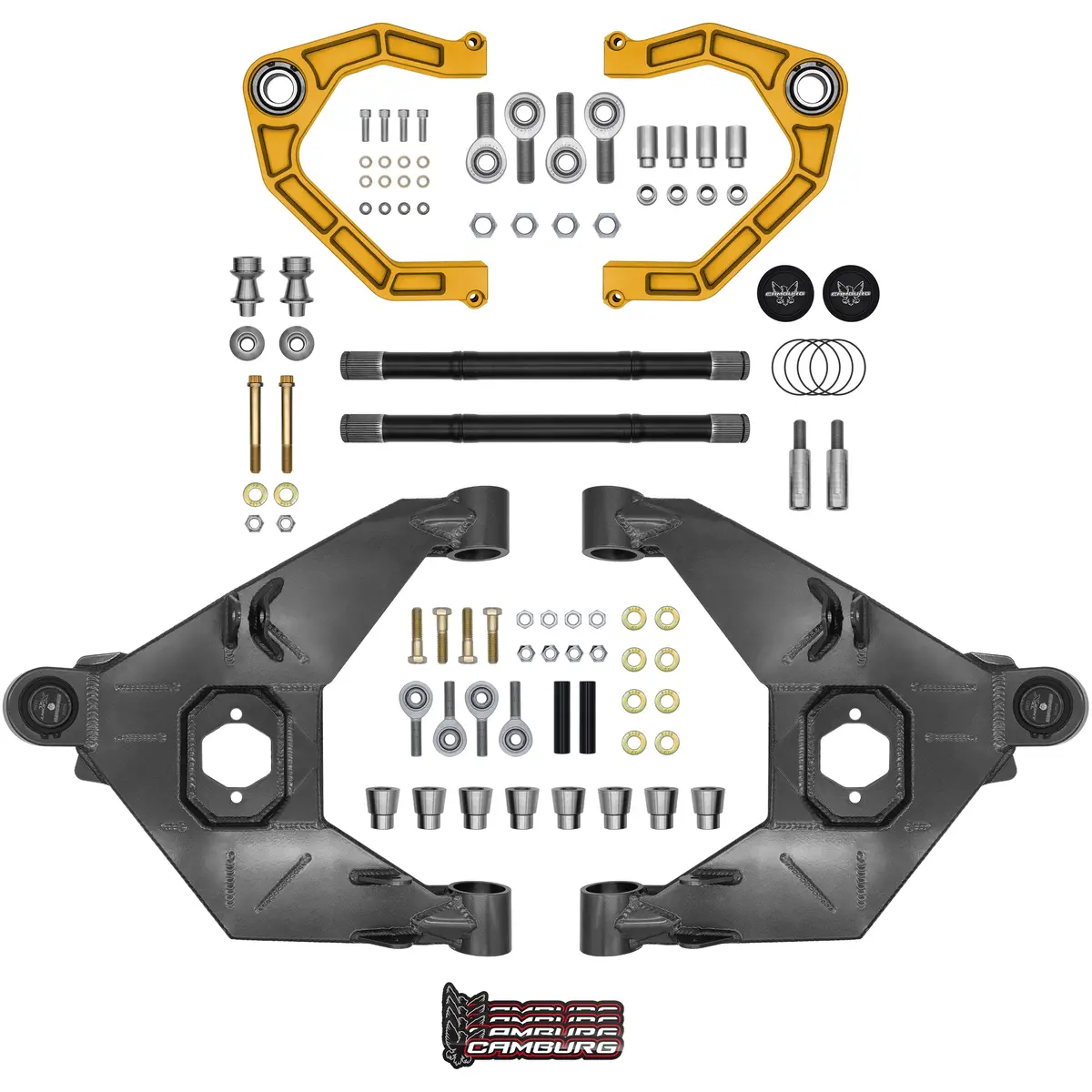 Camburg Engineering 2021-2025 Ford Bronco Excludes Raptor Gold Kinetik Uniball Trail Series Long Travel Kit 1