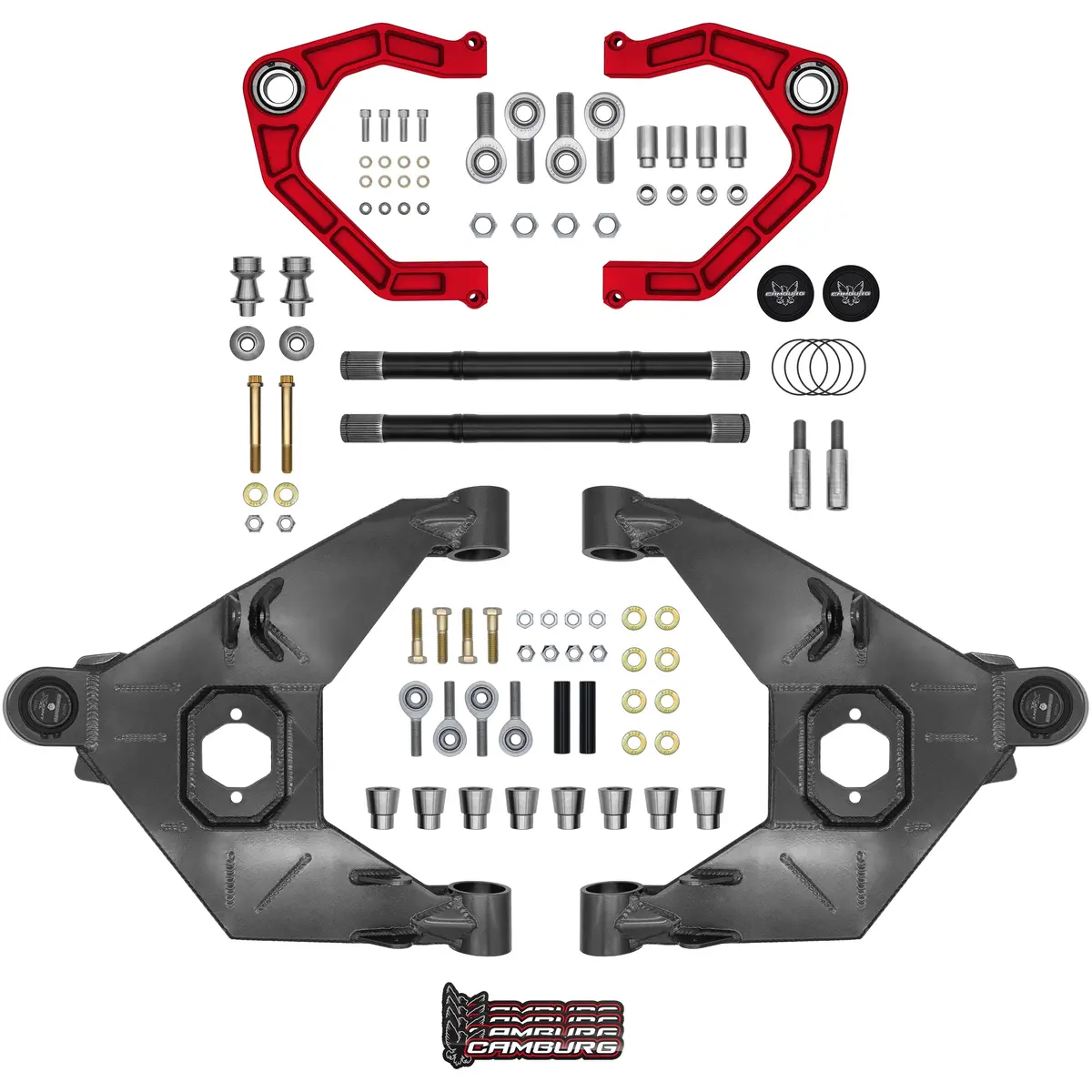 Camburg Engineering 2021-2025 Ford Bronco Excludes Raptor Red Kinetik Uniball Trail Series Long Travel Kit 1