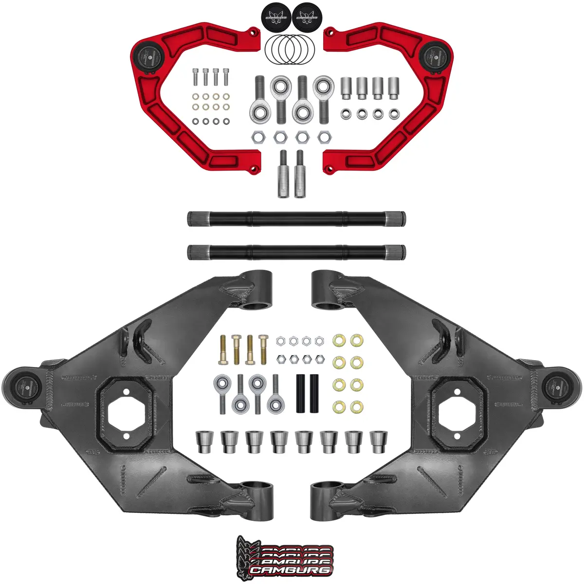 Camburg Engineering 2021-2025 Ford Bronco Excludes Raptor Red Kinetik X-Joint Xl Trail Series Long Travel Kit 1