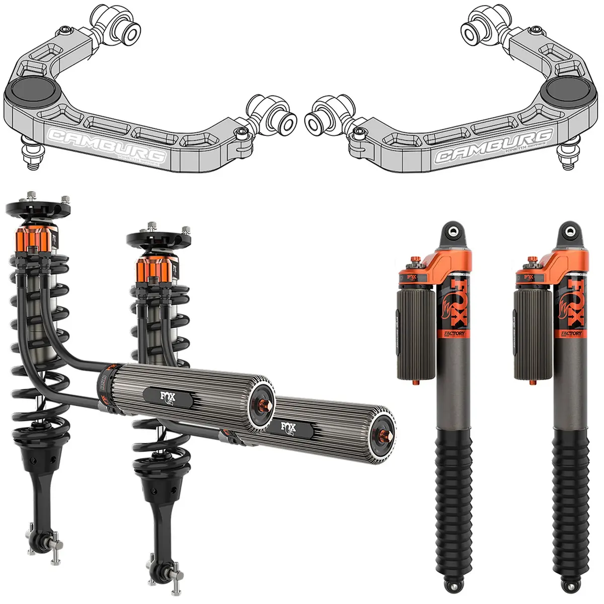 Camburg Engineering 2021-2024 Ford F-150 Excludes Raptor Fox 3.0 Factory Dsc Kinetik Series Lift Kit 1
