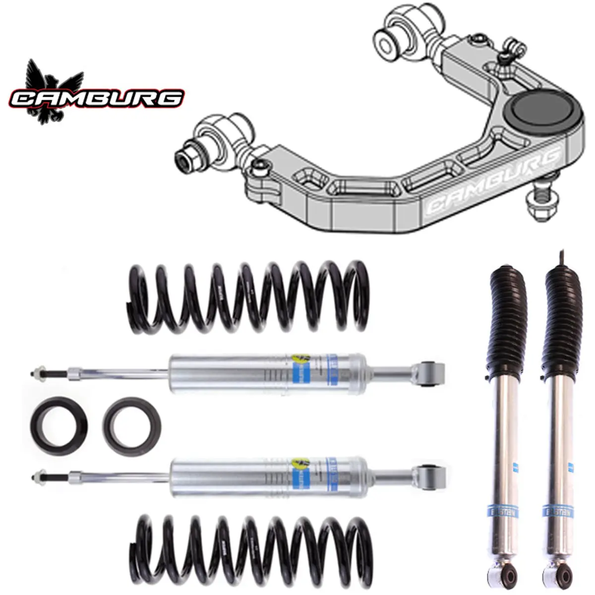 Camburg Engineering 2005-2015 Toyota Tacoma Excludes X-Runner Bilstein 6112 Kinetik Series Lift Kit 1