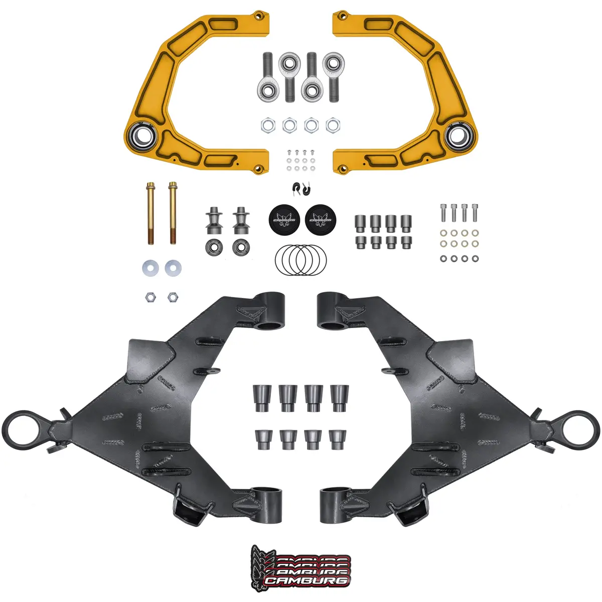 Camburg Engineering 2022-2024 Toyota Tundra Gold Kinetik Uniball Trail Series Long Travel Kit 1