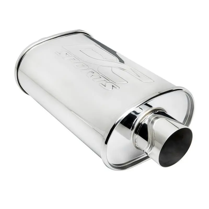 Dc Sports Universal Oval Muffler 2.5" Inlet 2.5" Outlet 1