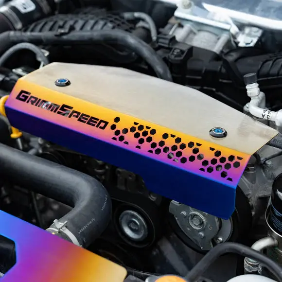 Grimmspeed Titanium Pulley Cover - 2022+ Subaru Wrx, 2019+ Subaru Ascent 1