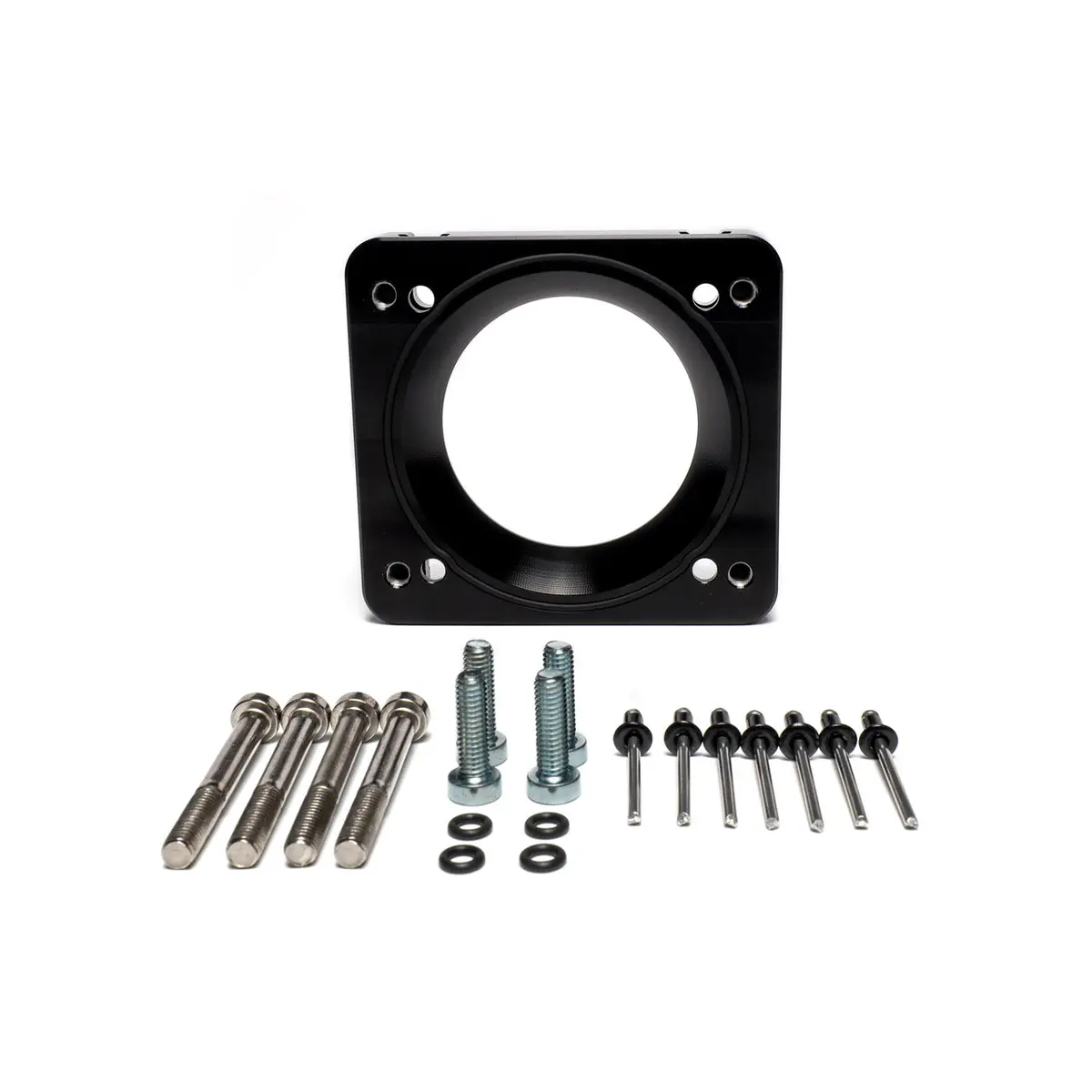 Iag Big Bore 76Mm Throttle Body Adapter For Oem Subaru Sti / Cosworth Intake Manifold; Black Finish. 1