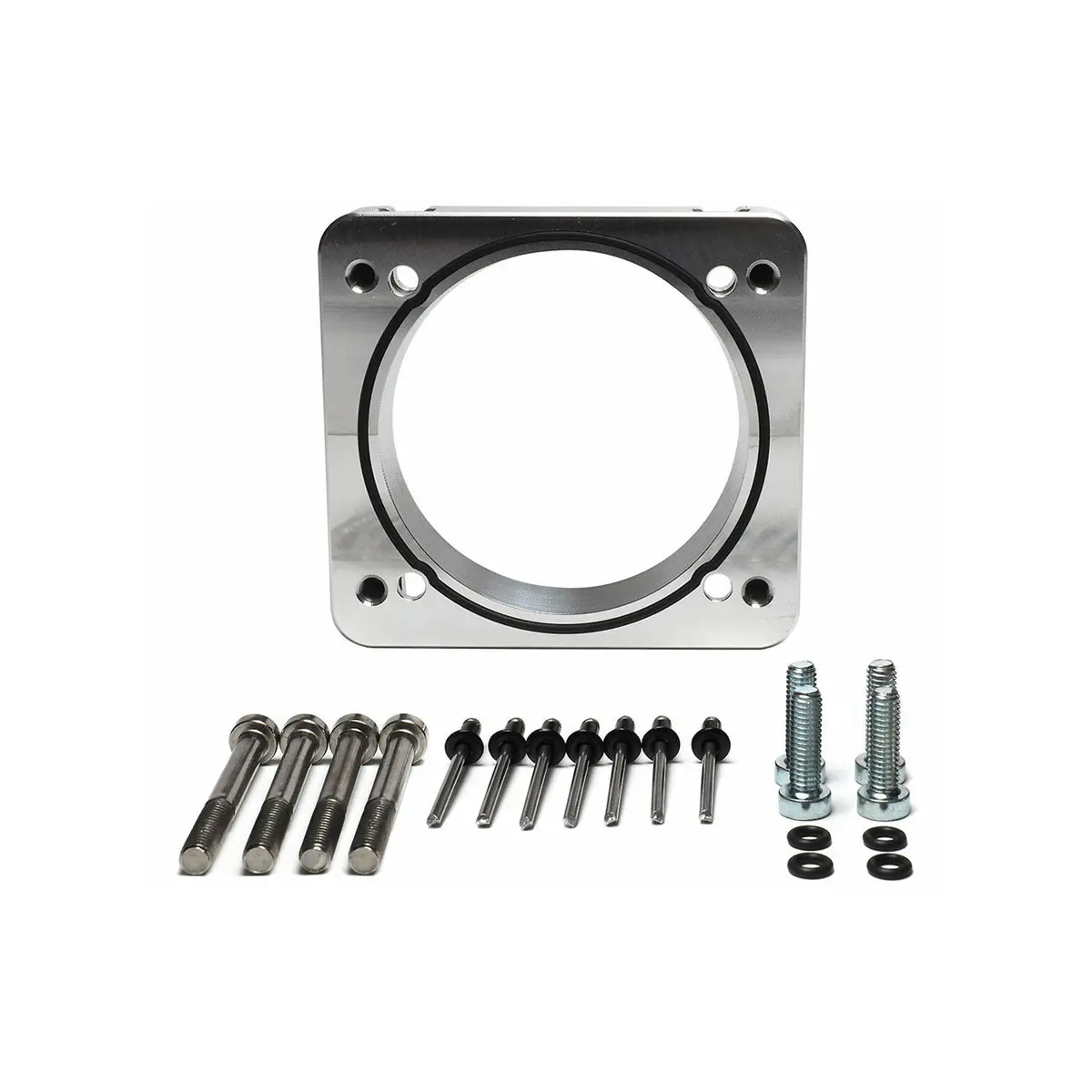 Iag Big Bore 76Mm Throttle Body Adapter For Process West & Corsa Veloce Intake Manifold (Silver Finish). 1