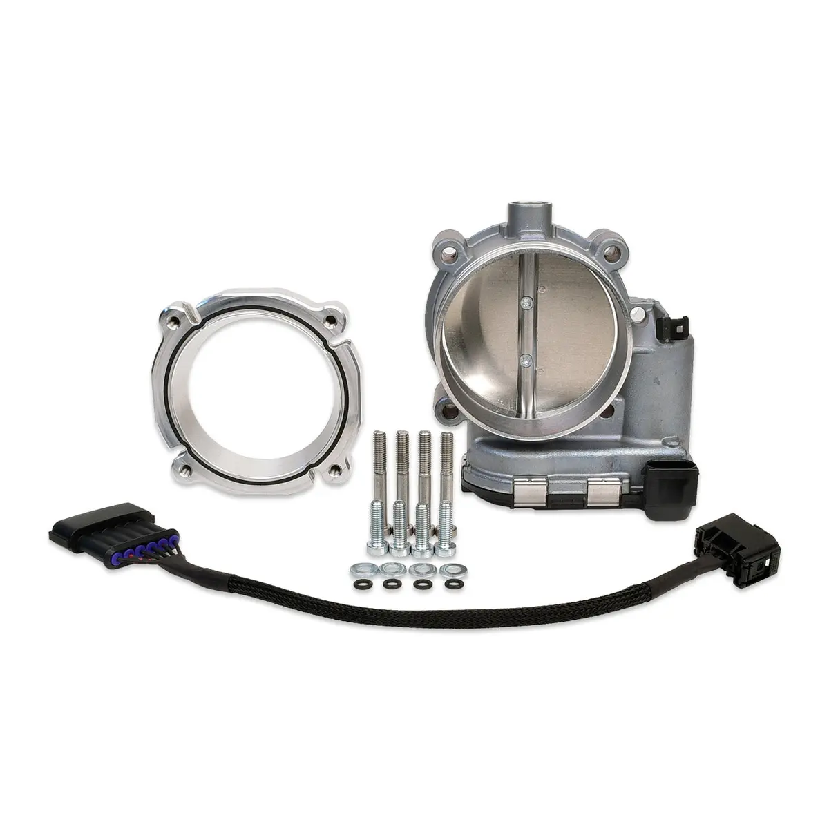 Iag Bosch 82Mm Throttle Body & Adapter Package For Subaru Sti Process West Intake Manifolds; Silver Finish. 1