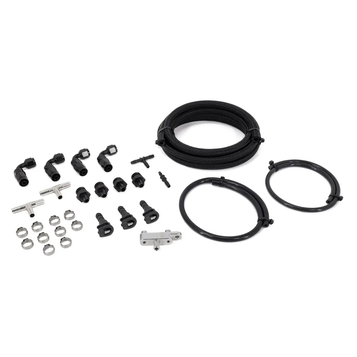 Iag Braided Fuel Line & Fitting Kit For Iag Top Feed Fuel Rails & Oem Fpr For 02-07 Wrx 2007 Sti Only. 1