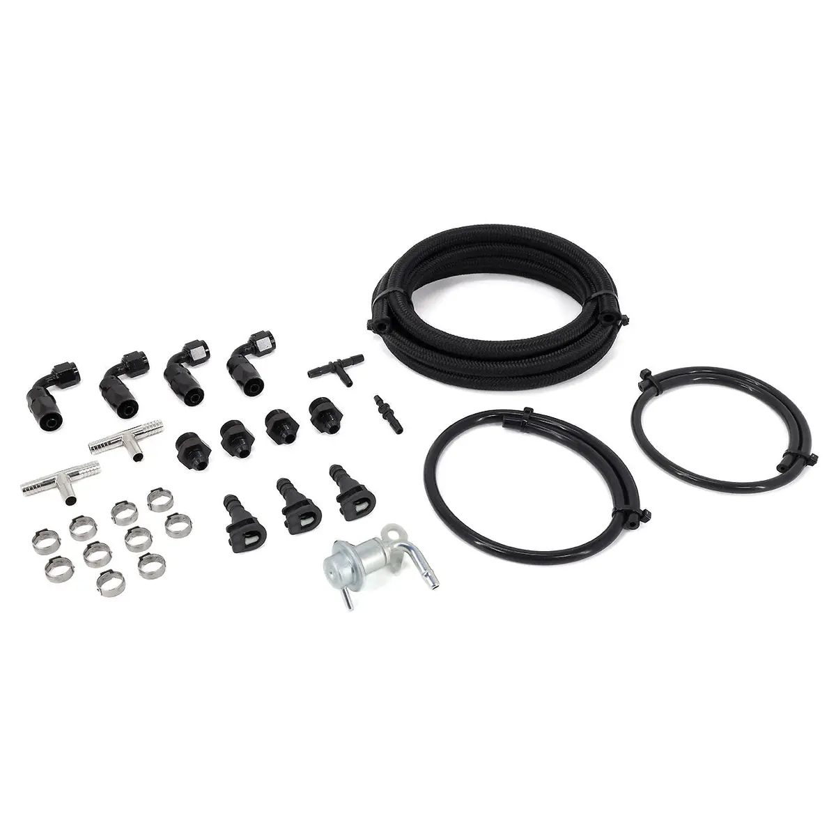 Iag Braided Fuel Line & Fitting Kit For Iag Top Feed Fuel Rails For 08-21 Sti. 1