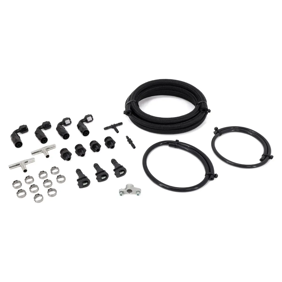 Iag Braided Fuel Line & Fitting Kit For Iag Top Feed Fuel Rails & Oem Fpr For 08-09 Lgt. 1