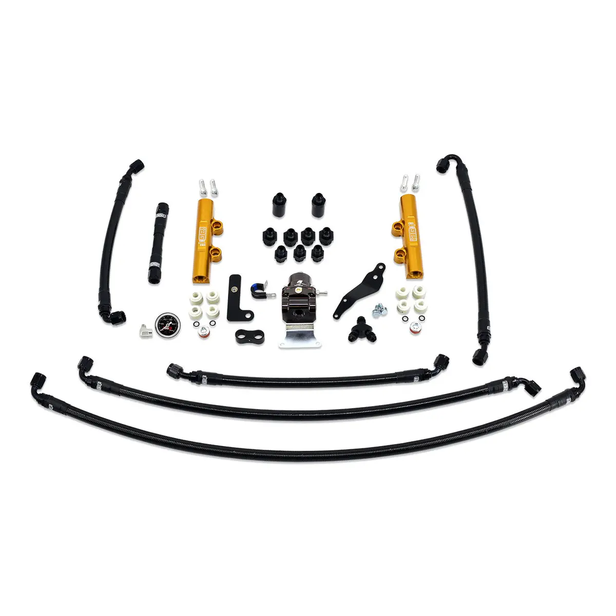Iag Performance Ptfe Fuel System Kit With Lines Fpr Gold Fuel Rails For 2008-14 Wrx. 1