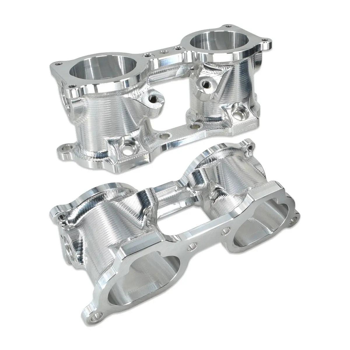 Iag V3 Top Feed Tgv Housings With Butterfly Pass Thru (Silver) (06-14 Wrx 07+ Sti 07-12 Lgt 09-13 Fxt) 1