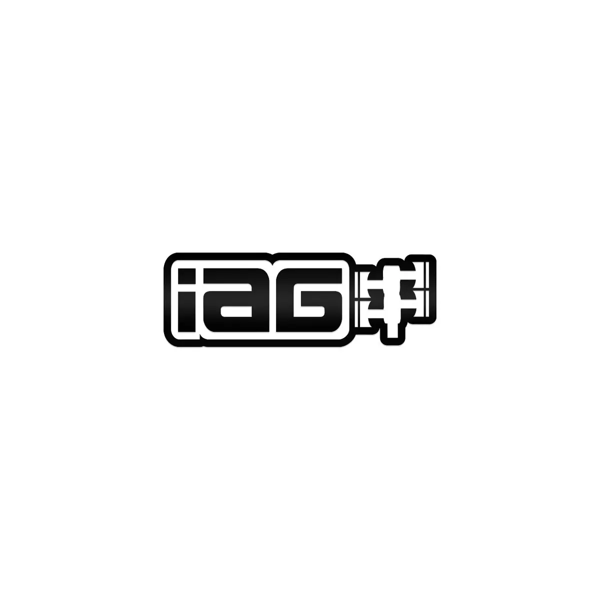 Iag Performance 6 Inch Gloss Black Die Cut Sticker - Sold Individually . 1