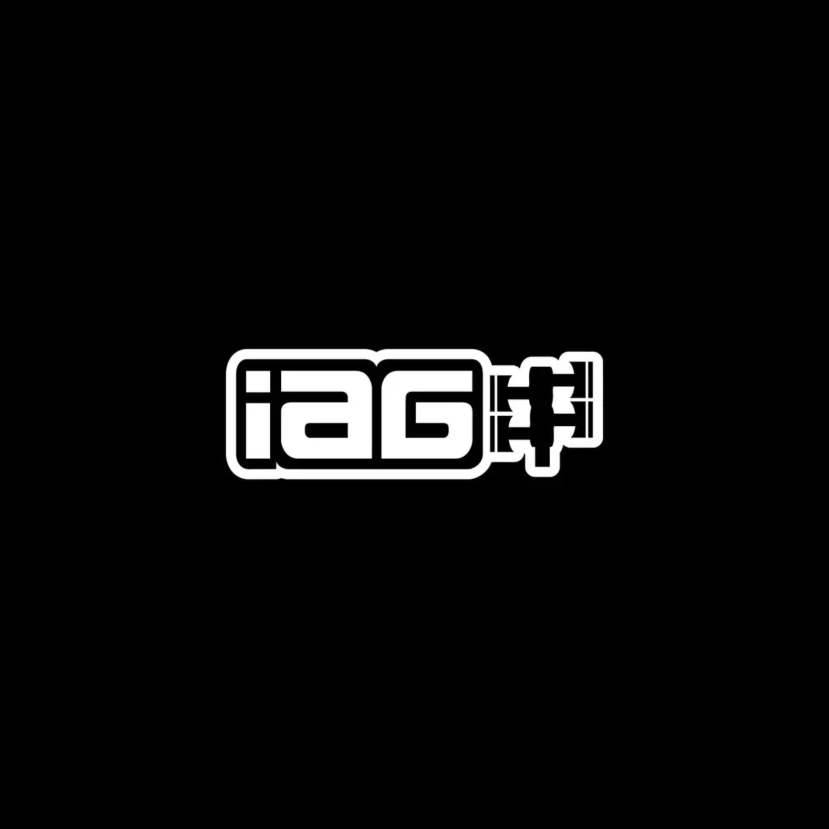 Iag Performance 6 Inch Gloss White Die Cut Sticker - Sold Individually. 1