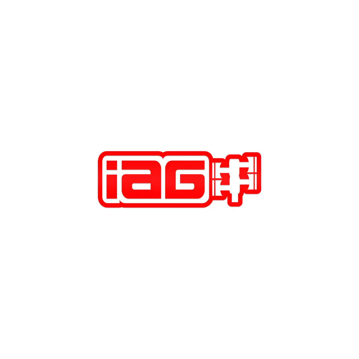 Iag Performance 6 Inch Red Die Cut Sticker - Sold Individually. 1