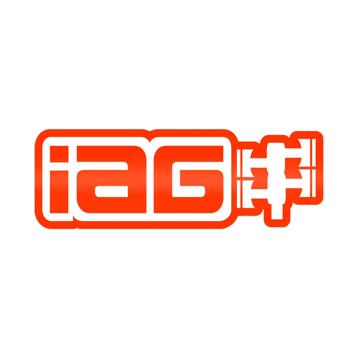Iag 20 Inch Red Die Cut Sticker - Sold Individually. 1