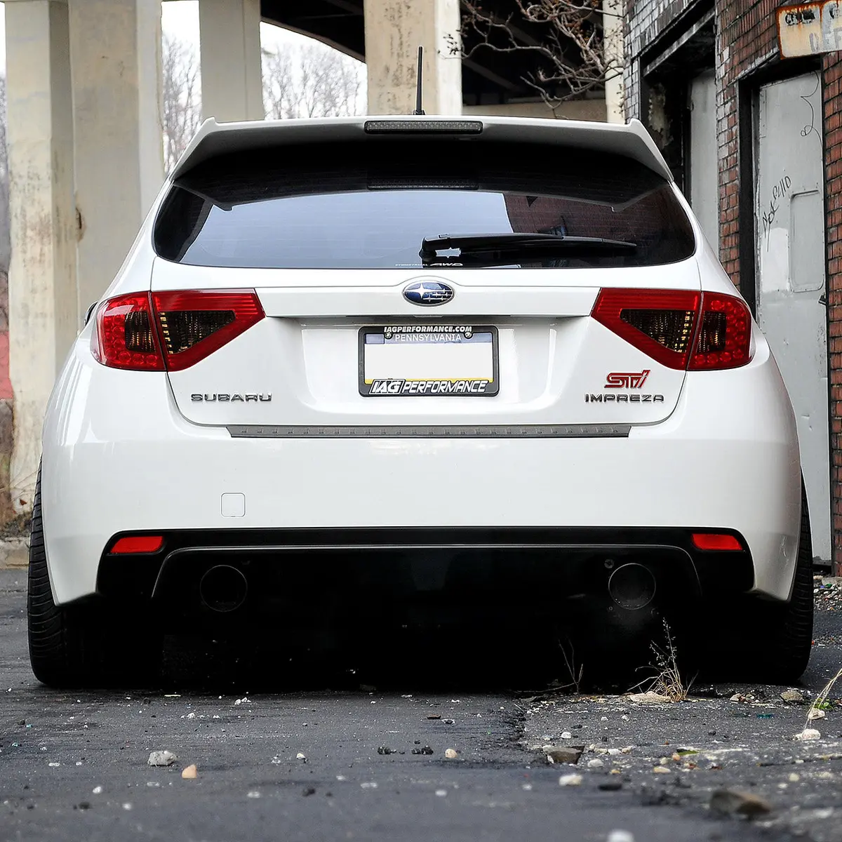Iag Rockblocker Red / Smoke Tail Light Overlay Film Kit For 2008-14 Subaru Wrx And Sti Hatchback. 1