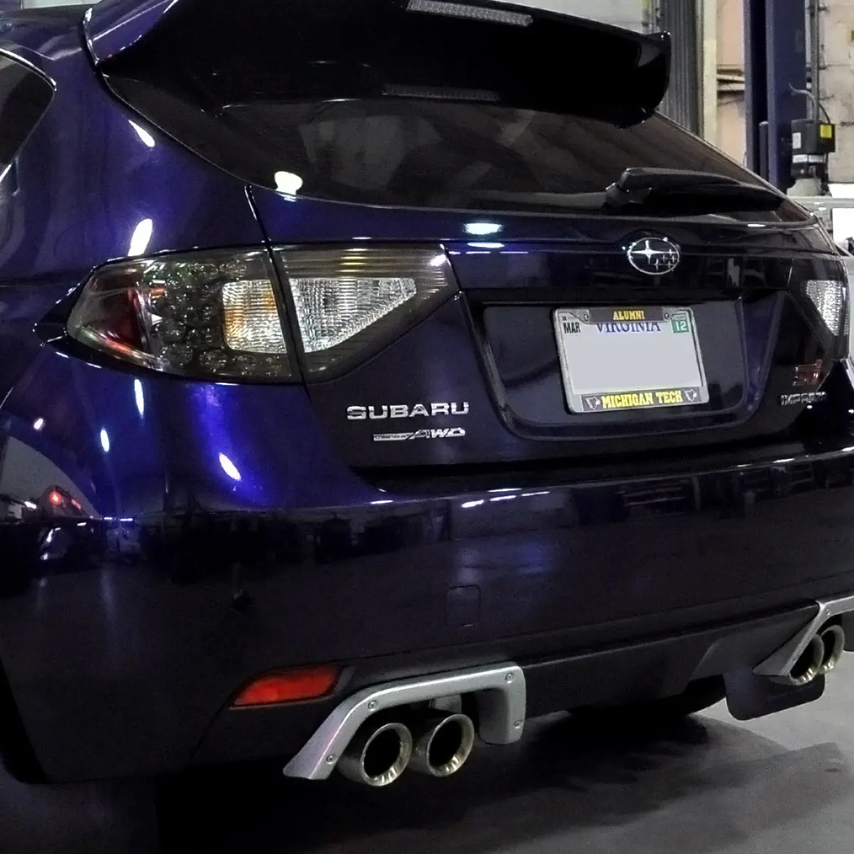 Iag Rockblocker Smoked / Clear Tail Light Overlay Film Kit For 2008-14 Subaru Wrx / Sti Hatchback. 1