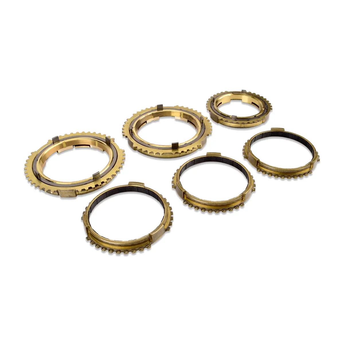 Iag 6 Speed Synchro Set 1St - 3Rd Brass / 4Th - 6Th Carbon Faced - Brass For 08-21 Sti 1