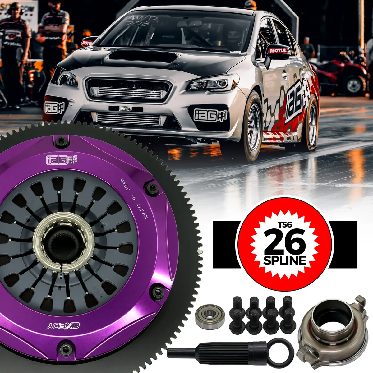 Iag Spec Exedy Triple Disc Clutch Kit - Sti 6-Speed W/ T56 Input Shaft - 26 Spline 1