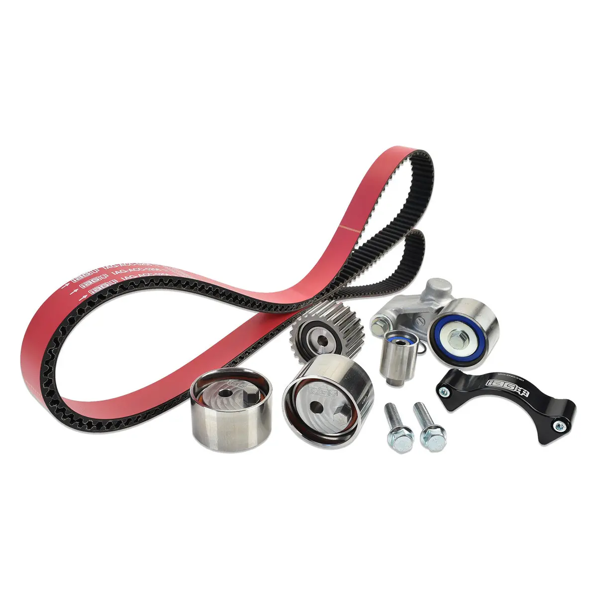 Iag Timing Belt Kit With Iag Red Racing Belt Timing Guide Adjustable Idlers & Tensioner For 02-14 Wrx 04-21 Sti 1