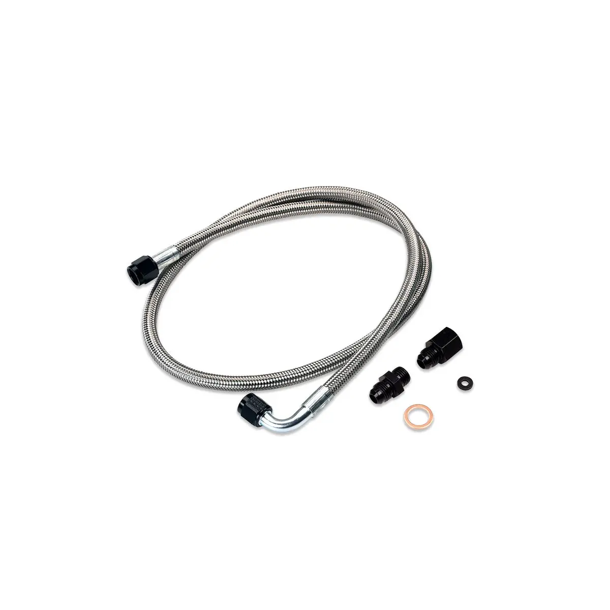 Iag Performance High Pressure Braided Power Steering Line (Oem Routing) For 2002-07 Wrx 2004-07 Sti. 1