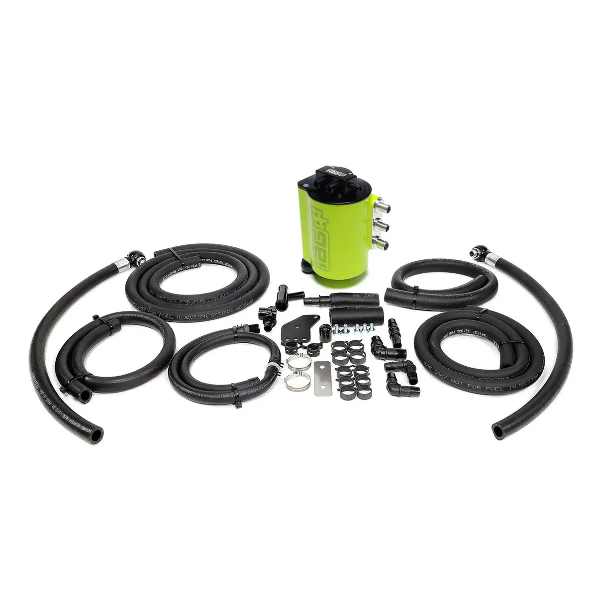 Iag V3 Street Series Air / Oil Separator (Aos) For 2008-14 Wrx & 2008-21 Sti - Neon Yellow Finish 1